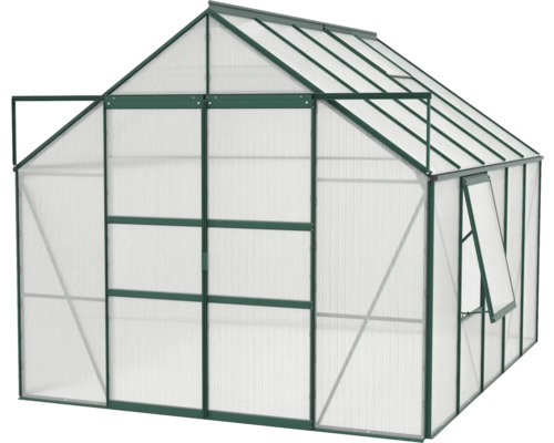 Tuinkas met polycarbonaatplaten en aluminium frame