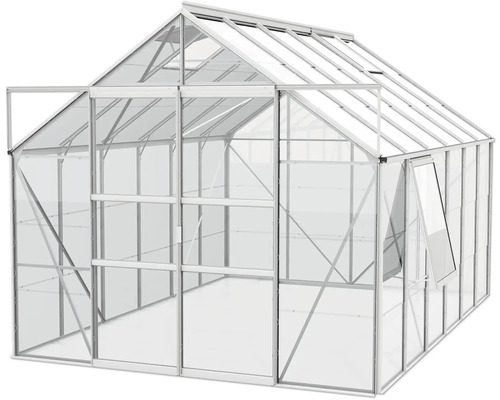 Tuinkas met aluminium frame en transparante panelen