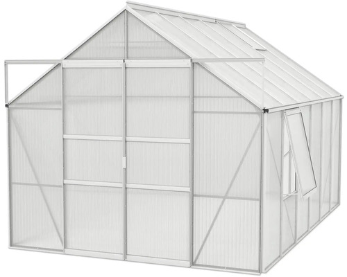 Tuinkas met aluminium frame en polycarbonaat platen