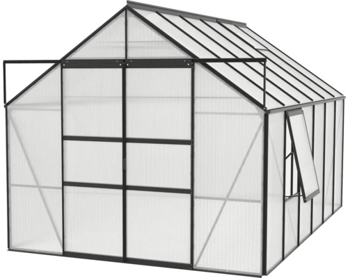 Kas met open deur en raam