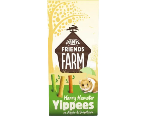 TINY FRIENDS FARM Hamster Snack Harry Hamster 120 gr Tiny Friends Farm Harry Hamster Yippees met appel en zoete mais