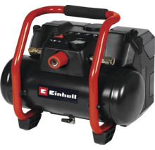 Einhell logo op een draagbare compressor