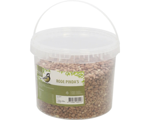 ESSCHERT Vogelvoer emmer rode pinda's 2,5 kg Emmer met rode pinda''s voor tuinvogels, 2,5 kg