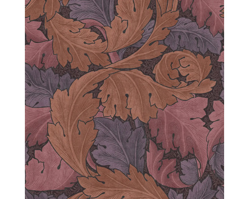 WILLIAM MORRIS Vliesbehang 124223 Acanthus Plum Behang met bladerenmotief