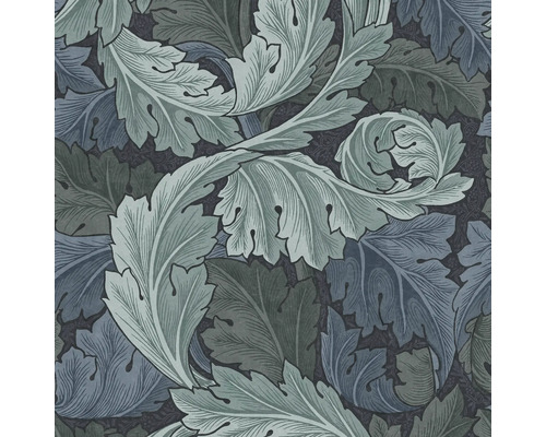 WILLIAM MORRIS Vliesbehang 124225 Acanthus Blue Behang met bladmotief