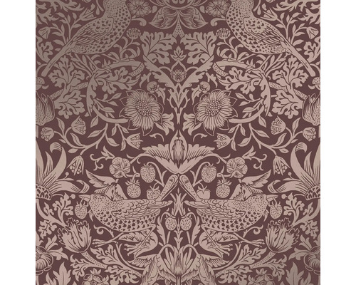 WILLIAM MORRIS Vliesbehang 124235 Strawberry Thief Behang met vogel-, aardbei- en bloempatroon