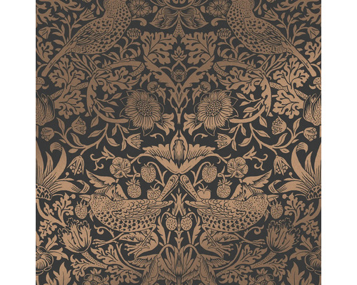 WILLIAM MORRIS Vliesbehang 124236 Strawberry Thief Behang met vogel-, bloem- en aardbeienmotief