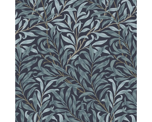 WILLIAM MORRIS Vliesbehang 124246 Willow Bough Deep Blues Behang met bladeren en takken patroon
