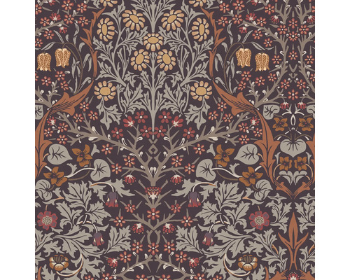 WILLIAM MORRIS Vliesbehang 124249 Blackthorn Plum Behang met bloemmotief