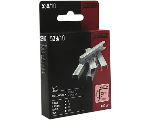 J.C. SCHWARZ Nieten type 539/10 lengte 10 mm, 600 stuks J C Schwarz nietjes type 539/10, 600 stuks