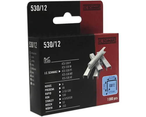 J.C. SCHWARZ Nieten type 530/12 lengte 12 mm, 1000 stuks J.C. Schwarz nietjes 530/12, 1000 stuks