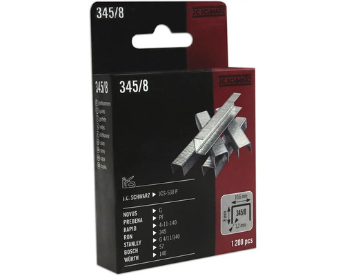 J.C. SCHWARZ Nieten type 345/08 lengte 8 mm, 1200 stuks J.C. Schwarz nietjes 345/8, 1200 stuks