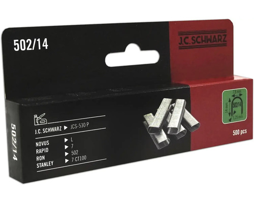 J.C. SCHWARZ Nieten type 502/14 lengte 14 mm, 500 stuks J.C. Schwarz 502/14 nietjes, 500 stuks
