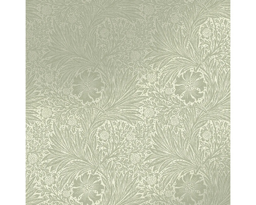 WILLIAM MORRIS Vliesbehang 124256 Marigold Fibrous Sage Behang met bloemen- en bladerenpatroon