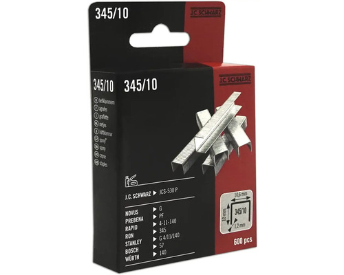 J.C. SCHWARZ Nieten type 345/10 lengte 10 mm, 600 stuks J.C. Schwarz nietjes type 345/10, verpakking met 600 stuks