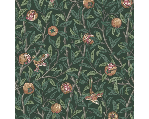 WILLIAM MORRIS Vliesbehang 124260 Bird & Pomegranate Deep Green