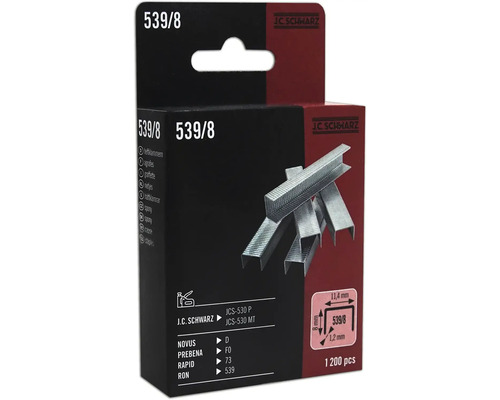 J.C. SCHWARZ Nieten type 539/08 lengte 8 mm, 1200 stuks J.C. Schwarz nietjes type 539/8, 1200 stuks