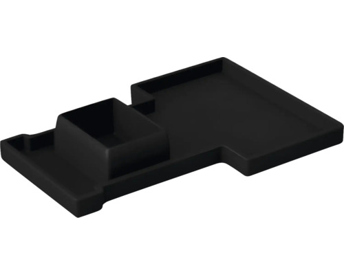 GEMS Eindklem voor ingelijste modules met framehoogte 27-37 mm aluminium natuur Zwarte universele opbergbak met vakken voor gereedschap