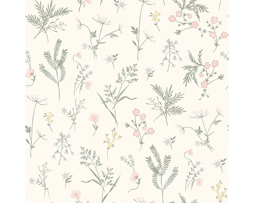 LAURA ASHLEY Vliesbehang 118480 Westbourne Silver Behang met bloemmotief