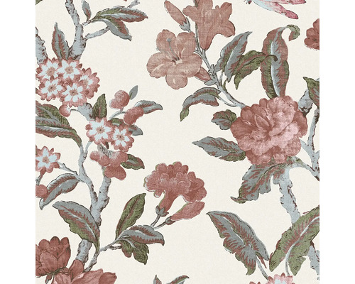 LAURA ASHLEY Vliesbehang 118488 Minera Crimson Red Behang met bloemmotief
