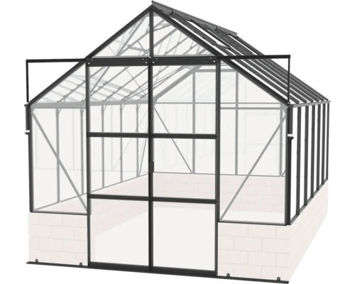 Tuinkas met openstaande deur