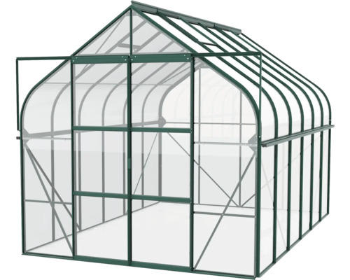 Kas met aluminium frame en polycarbonaat platen