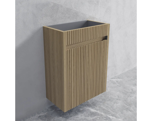 Wastafelonderkast met verticaal geribbelde voorkant