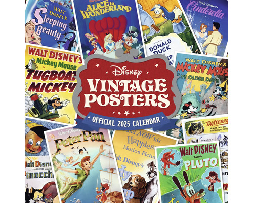 Muurkalender 2025 Vintage Disney 30x30 cm