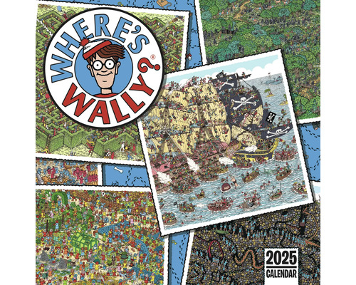 Muurkalender 2025 Where's Wally? 30x30 cm