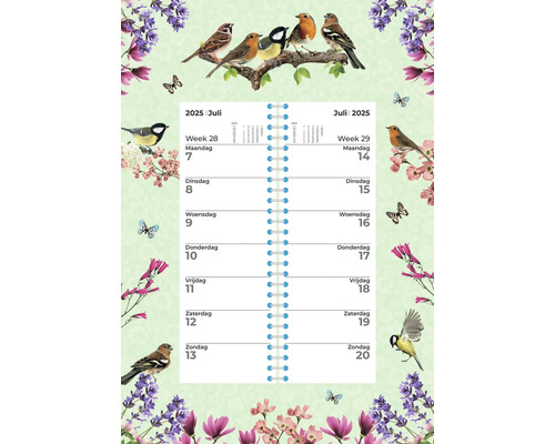 Weekkalender Vogels 24x34 cm