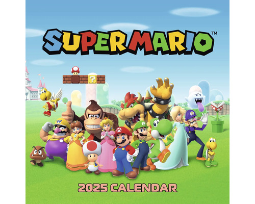 Muurkalender 2025 Super Mario 30x30 cm