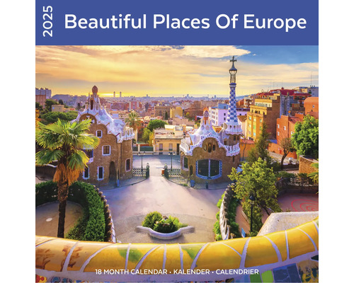 Muurkalender 2025 Beautiful Places of Europe 30x30 cm