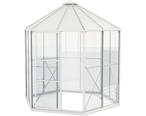 Tuinkas met aluminium frame en polycarbonaat platen