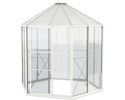 Tuinkas met aluminium frame en polycarbonaat platen