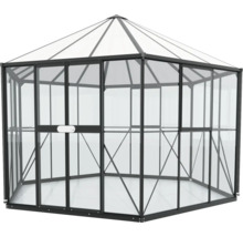 Kweekkas met frame en glazen wanden
