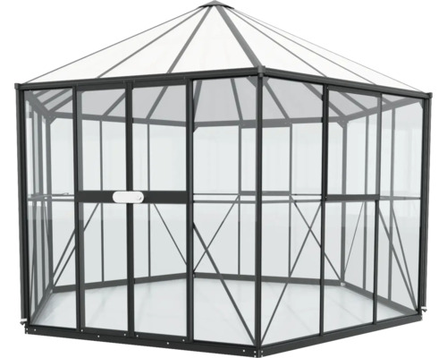 Kweekkas met frame en glazen wanden