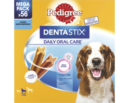 PEDIGREE Honden Snack Dentasticks Medium megapack 56 st Pedigree Dentastix Daily Oral Care voor middelgrote honden, megapak met 56 stuks