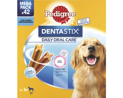 PEDIGREE Honden Snack Dentasticks Maxi megapack 42 st Pedigree Dentastix hondensnacks voor dagelijkse gebitsverzorging, megapack met 42 stuks