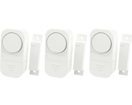 CEEZAM Deur-/raamsensor met sirene, 3 stuks Drie witte deurcontactalarmen voor de veiligheid