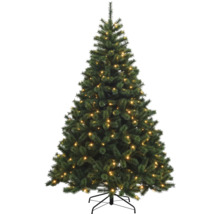 Kunstkerstboom met geïntegreerde verlichting op een standaard