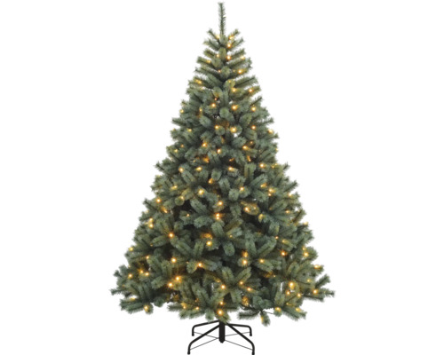 LAFIORA Kunstkerstboom Chamonix blauw met LED verlichting H 215 cm Ø 145 cm