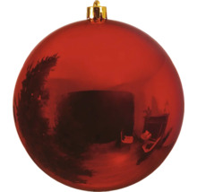 Rode glazen kerstbal