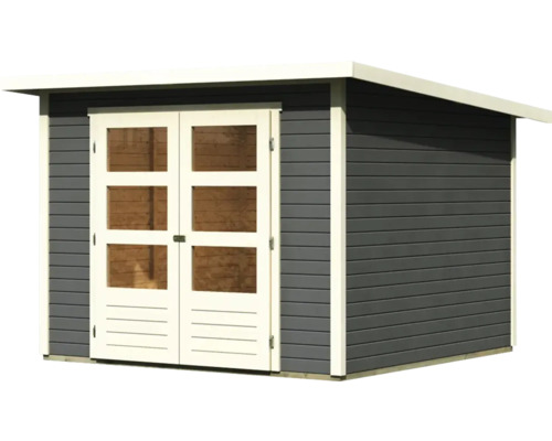 Tuinhuis met dubbele deur en ramen