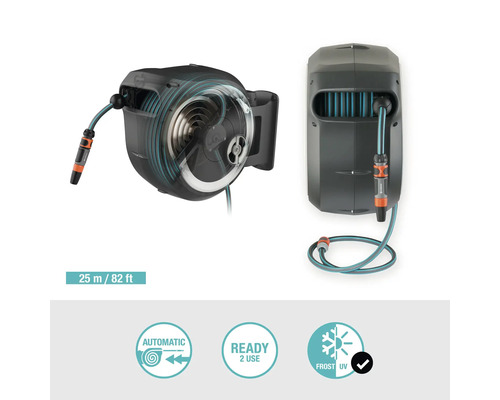 Gardena wandslangenbox met 25 meter slang