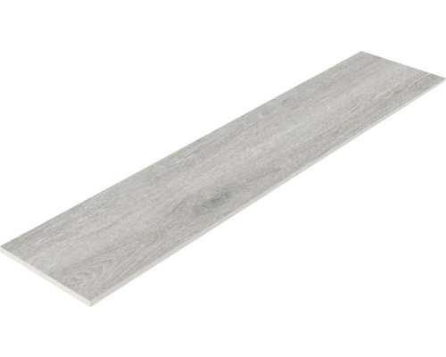 Grijze vloertegel in houtlook