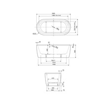FORM&STYLE Vrijstaand ligbad Sansibar 75x160x60 cm wit