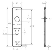 PERTURA Schild met WC-/badkamersluiting WC63/8 zwart, 2 stuks
