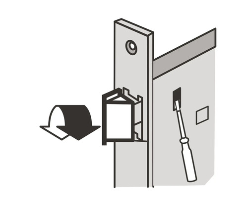 Illustratie van de montage-instructies voor een deur