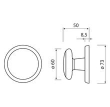 AMI Voordeurknop bol Ø 160/60 mm aluminium F1 zwart