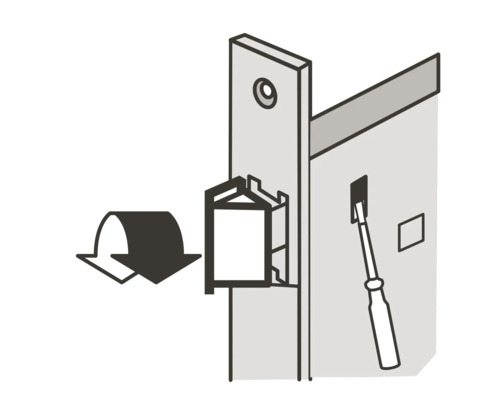 Illustratie van een montagehandleiding voor een fotolijstophangsysteem